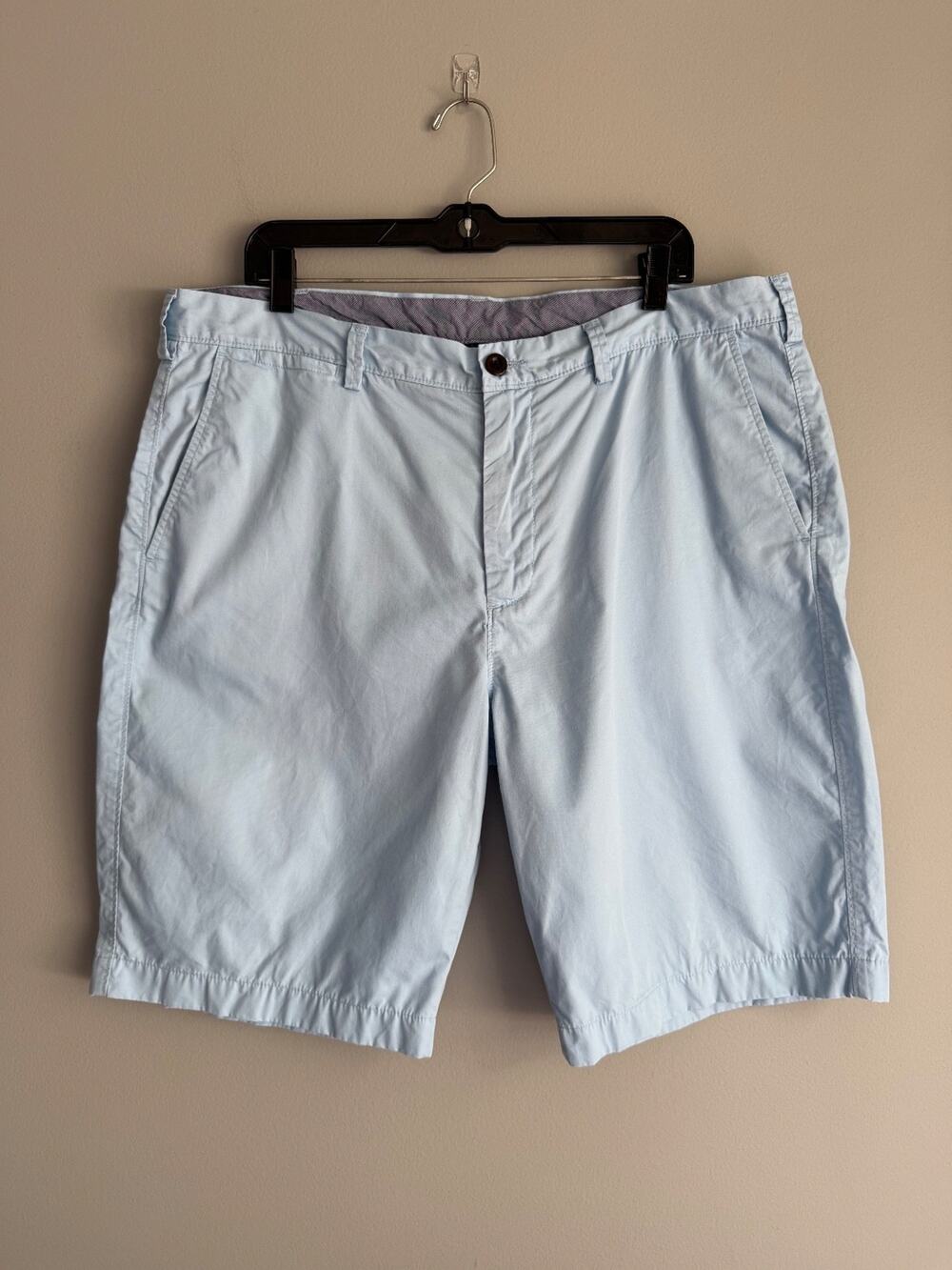 J.Crew Club Short Men Size 38W Light Blue Cotton Chino Preppy Coastal Old Money
